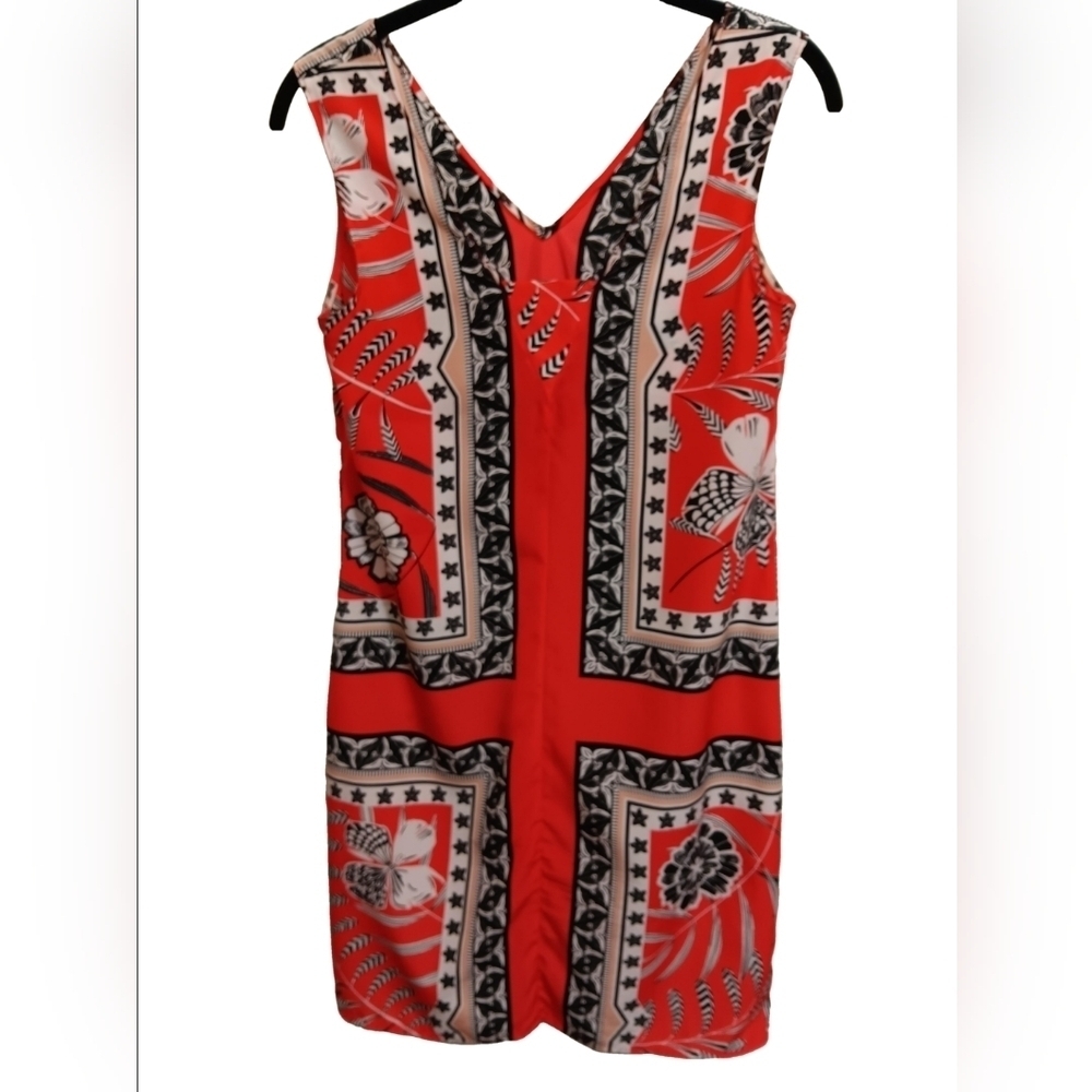 Halogen Red V-Neck Sleeveless Sundress Mini